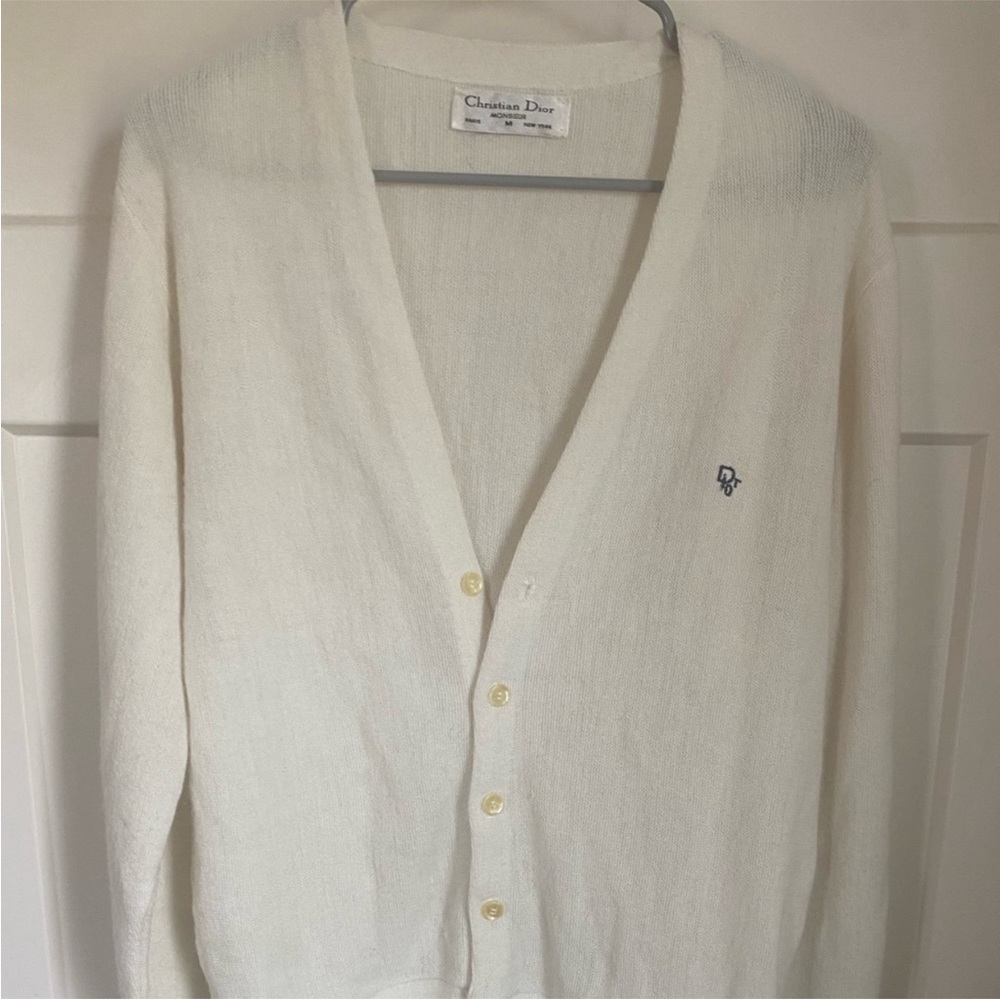 Dior Cream Cardigan Sweater